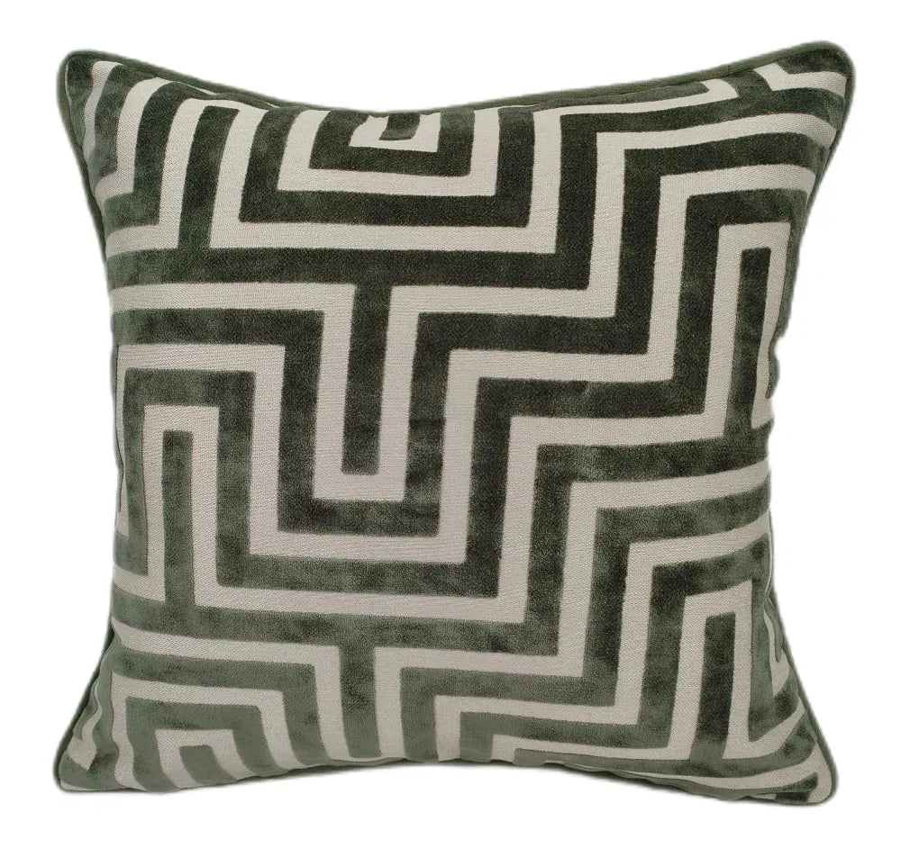 Paul Moneypenny Sage Geometric Cushion