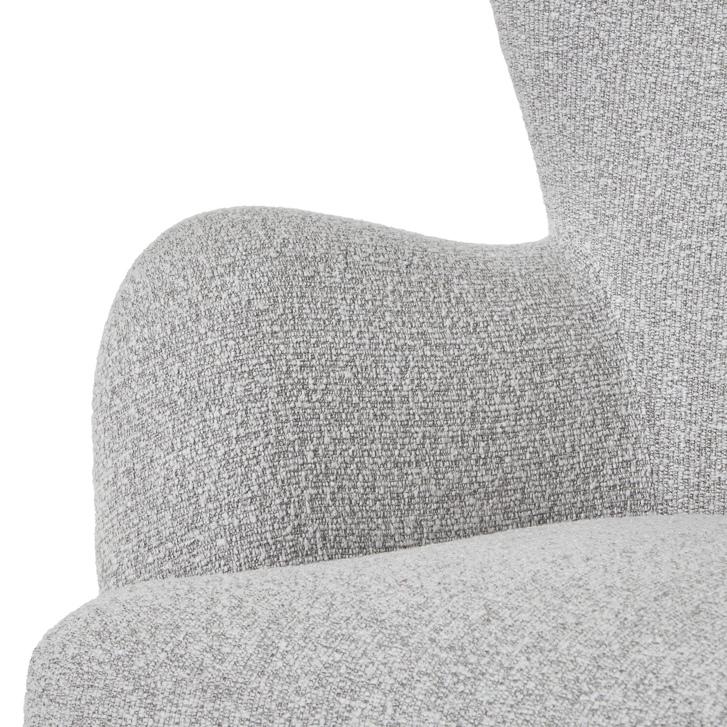 Grey/Beige Organic Bouclé Armchair