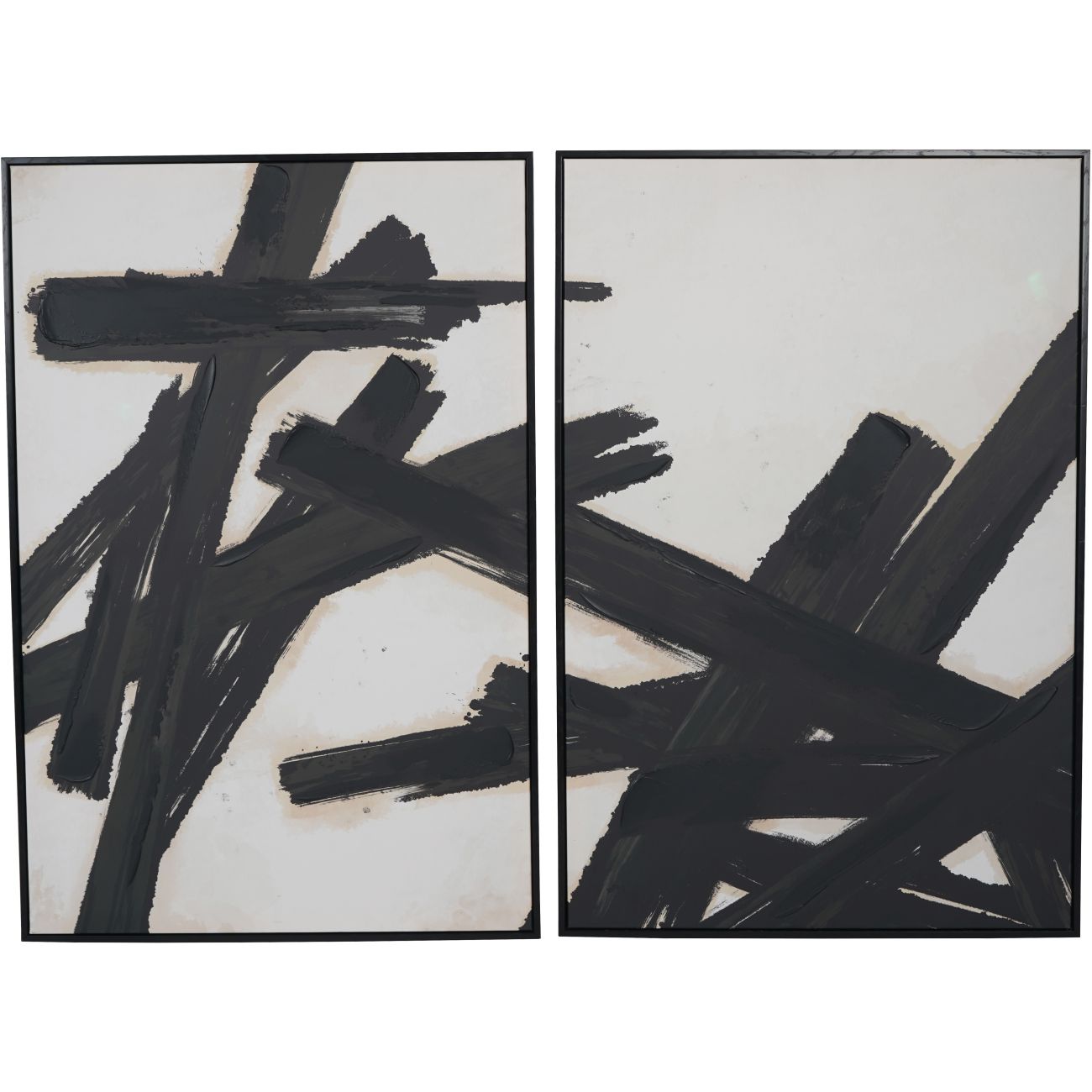 Abstract Strokes Painting Duo