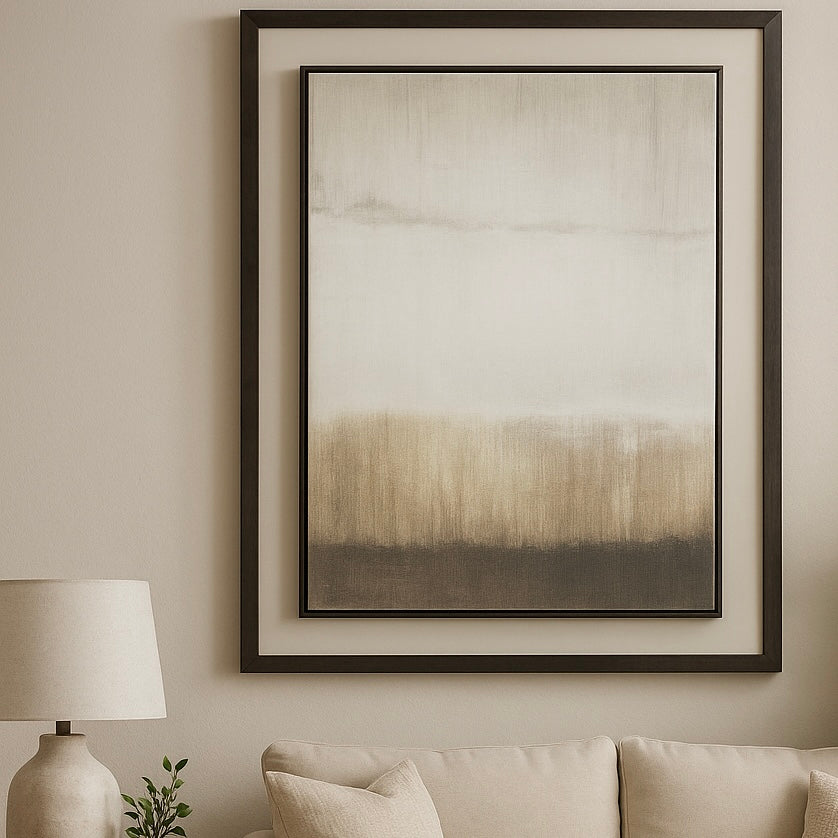 Abstract Neutrals Linen Painting