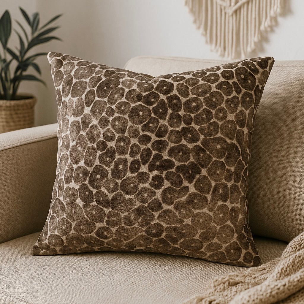 Paul Moneypenny Brown Leopard Print Cushion