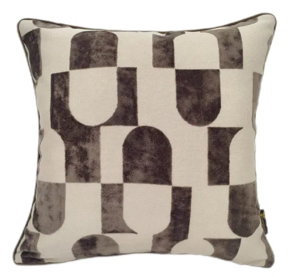 Paul Moneypenny Brown Retro Cushion