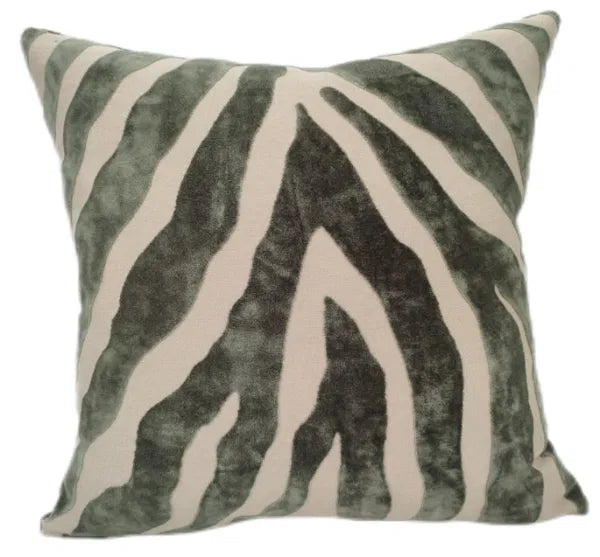 Paul Moneypenny Sage Zebra Print Cushion