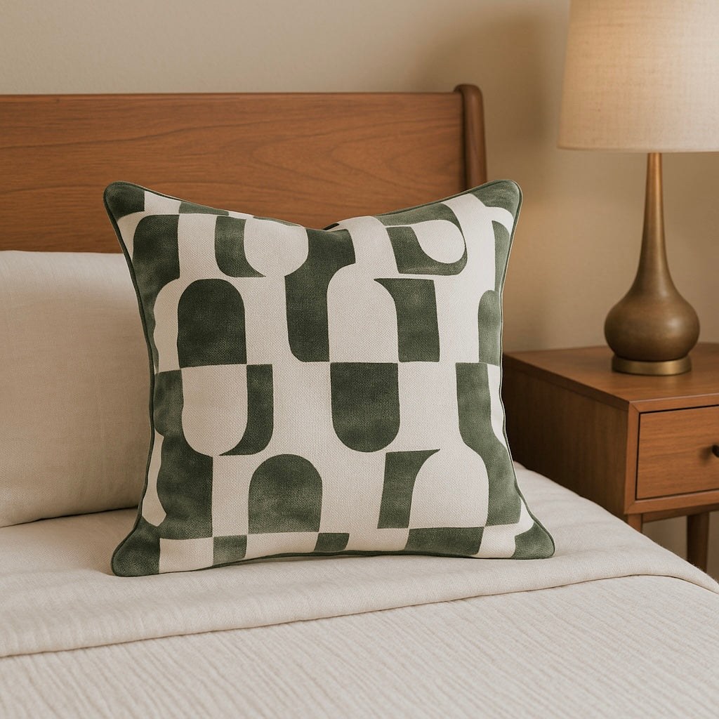 Paul Moneypenny Sage Retro Cushion